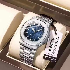 Silver-Tone Minimalist Watch