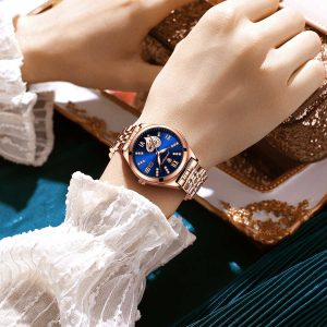 Gold-Tone Minimalist Women's Watch