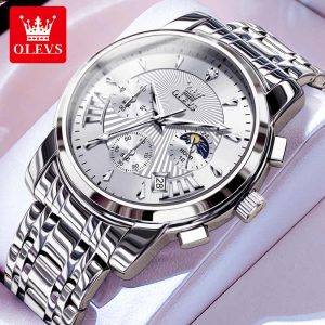 Silver-Tone Stainless Steel Watch