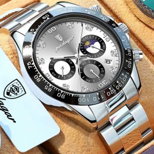 Black Tone Stainless Steel Chronograph Watch