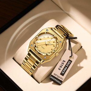 Gold-Tone Minimalist Watch